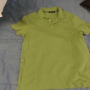LAST CHANCE Apt 9, polo, size L, pima cotton, Granny Smith apple green